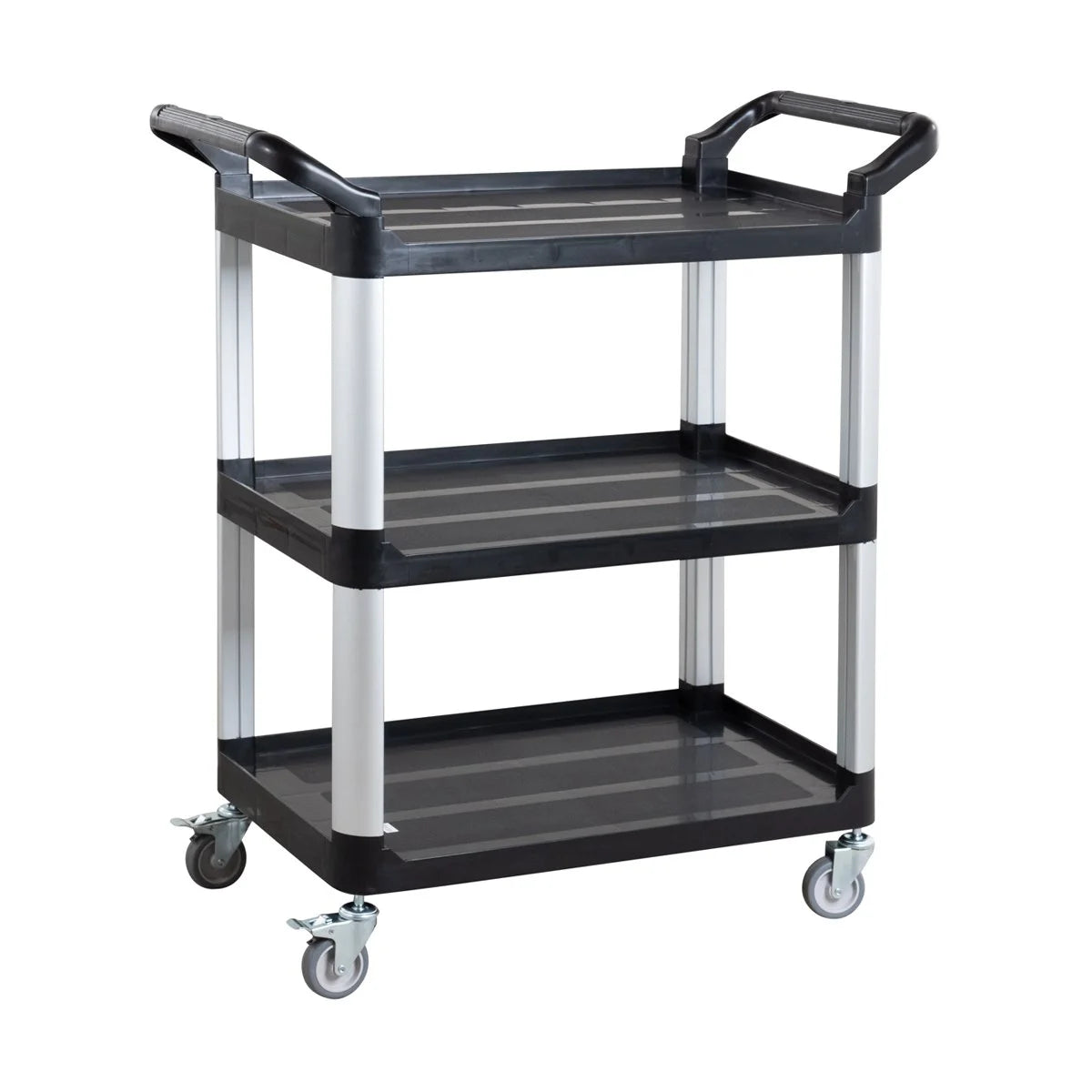 Servierwagen Polypropylen Klein mit Rollen, 3 Ebenen, 81 x 43,5 x 91 c