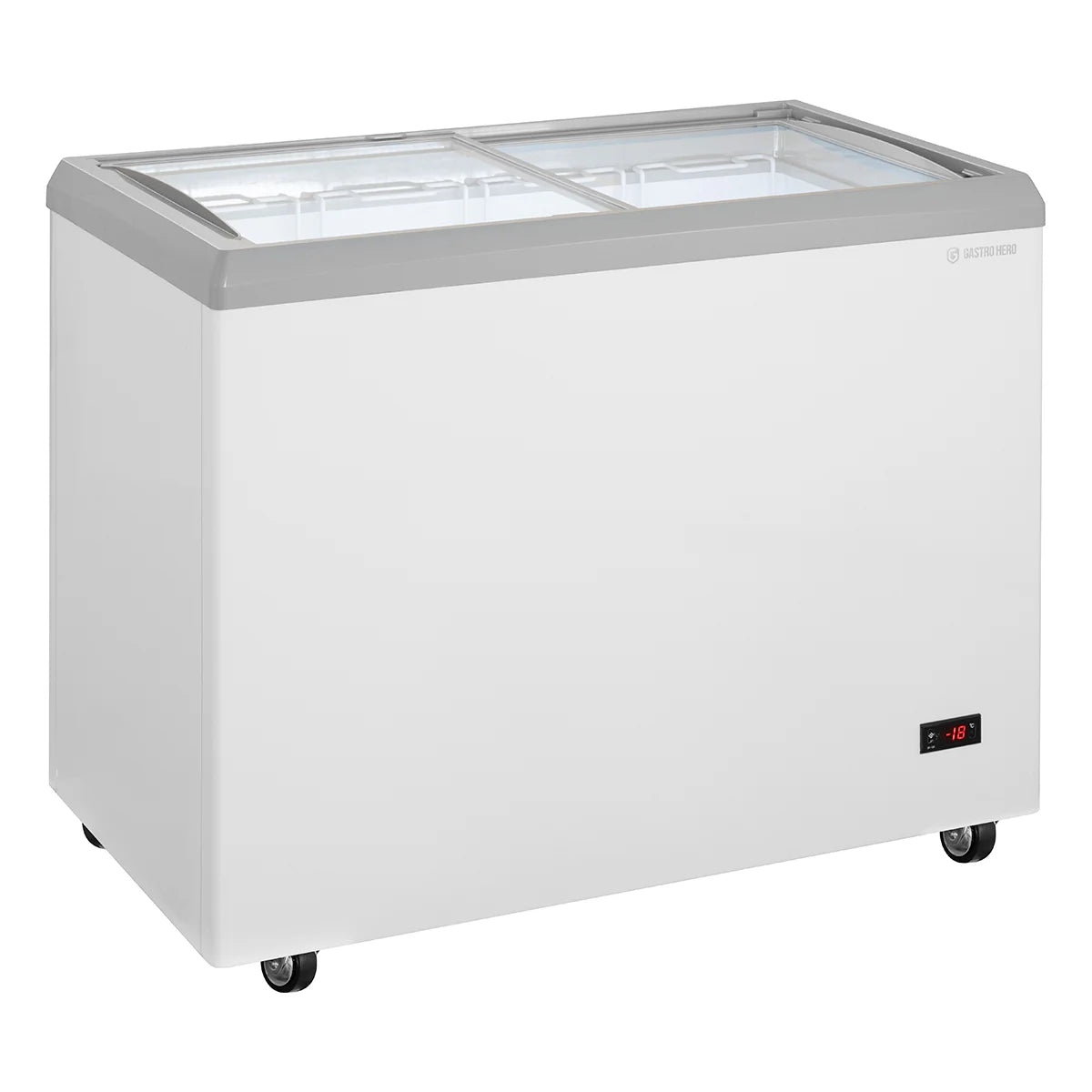 Eiscreme-Gefriertruhe 217 Liter mit LED-Beleuchtung und Rollen