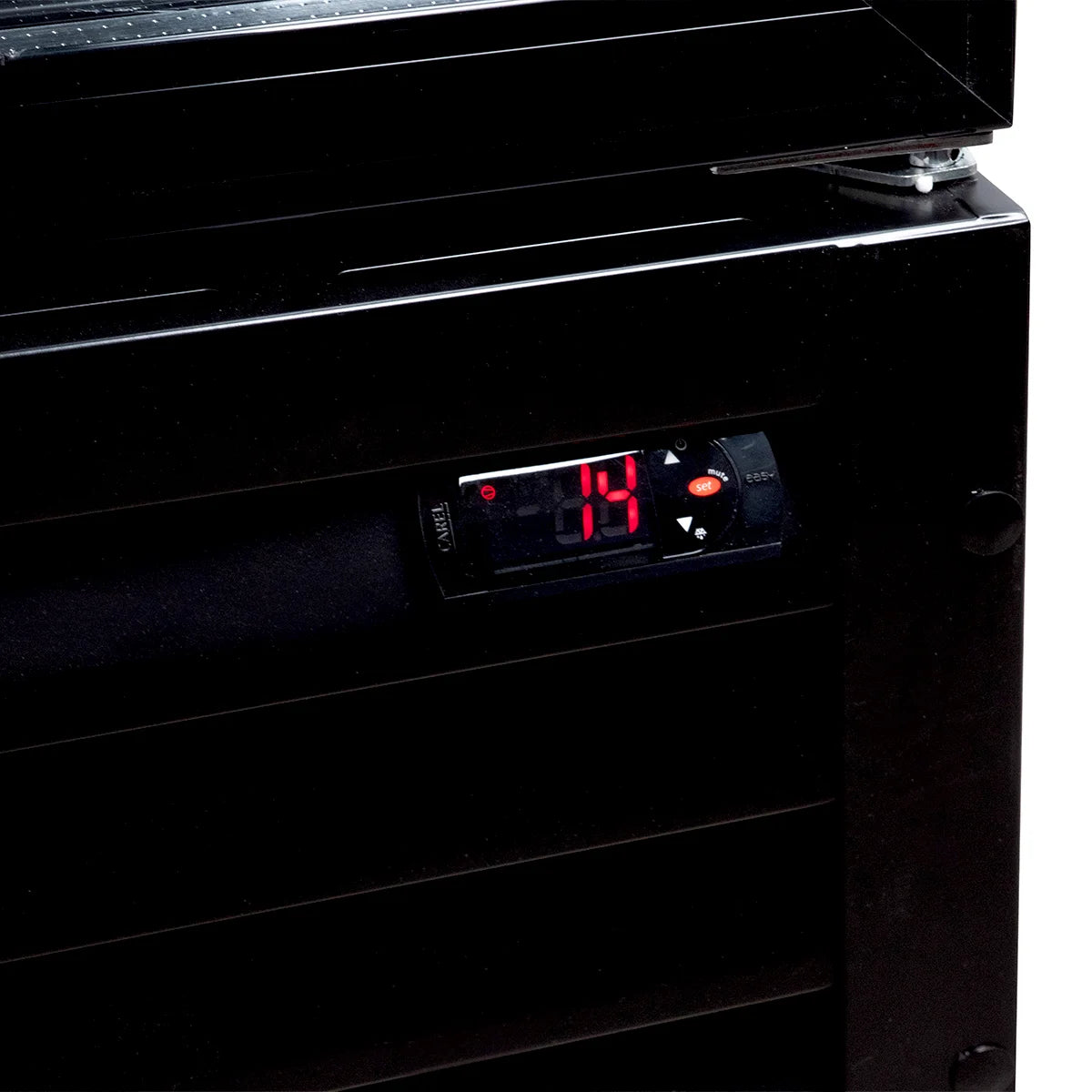 Getränkekühlschrank ECO 1000 mit Klapptüren und Leuchtaufsatz