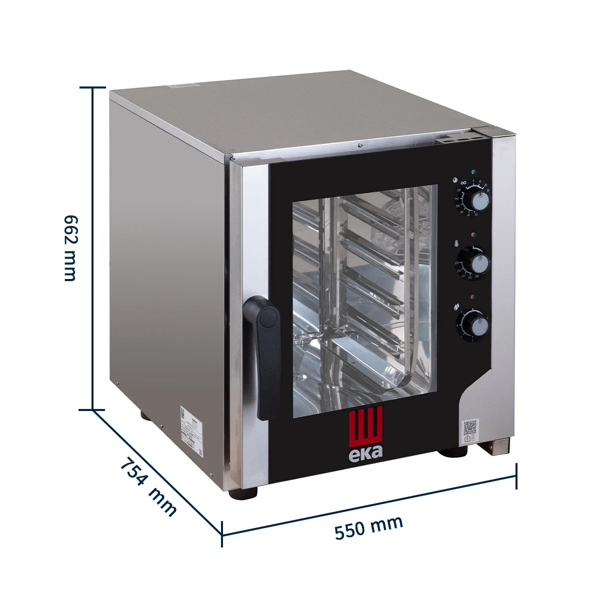 Tecnoeka Umluft-Konvektionsofen Evolution Next EKF 523 N UD, 5 x GN 2/3, Direktdampf