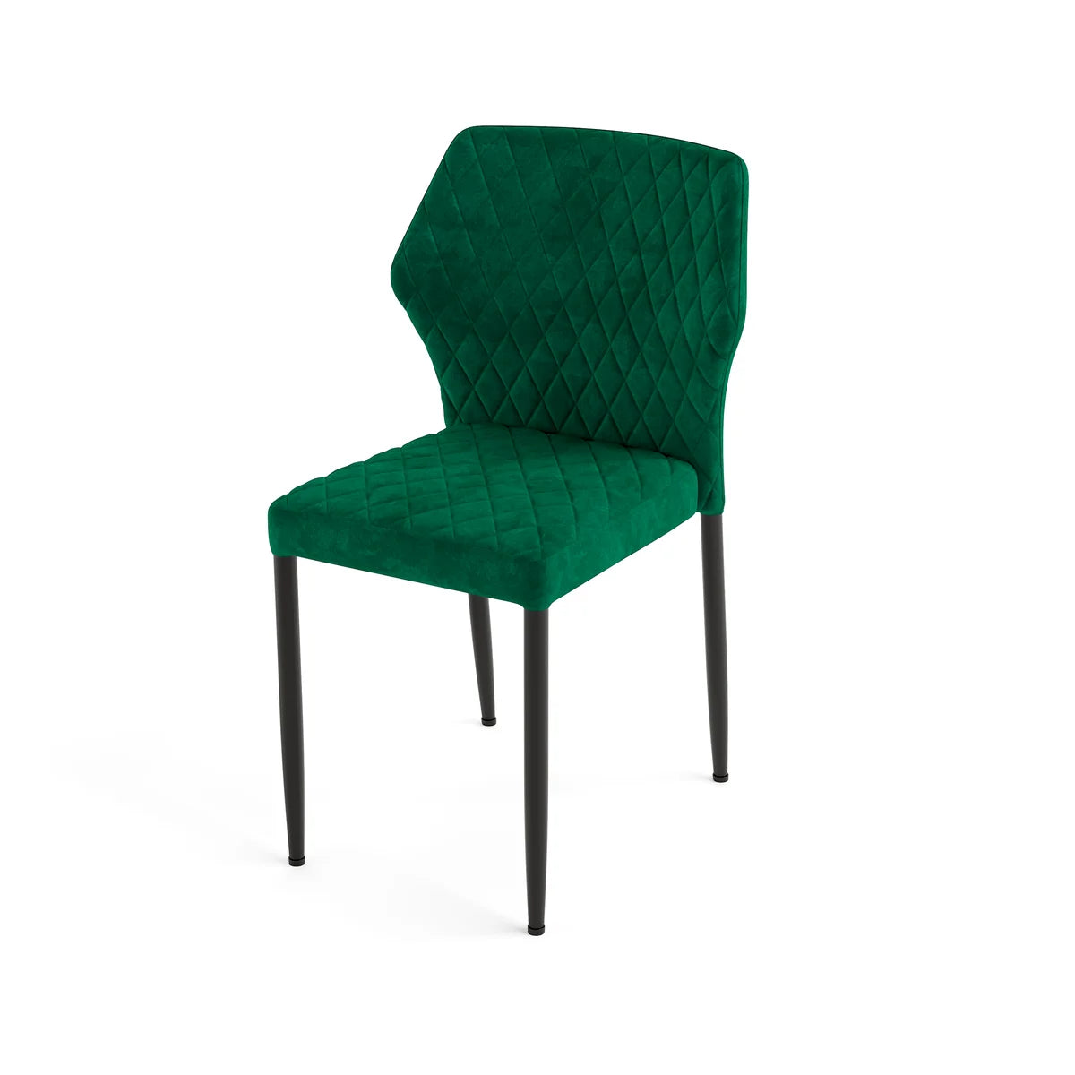 Feros Restaurantstuhl Louis, Velour Grün, velours fabric gepolstert
