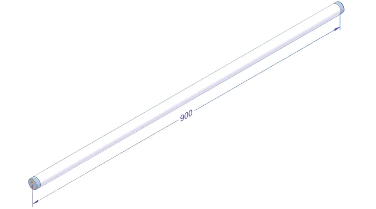 T8 LED Röhre 900mm 7,9W 2700-3000K für Fleisch für MUSCA / SOCA18790A / SOCB18782A