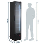 Getränkekühlschrank GKS-160 Slim, 160 Liter Kühlraumvolumen, Innenbeleuchtung, schwarz