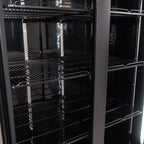 Getränkekühlschrank ECO 630 mit Leuchtaufsatz und Klapptüren