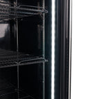 Getränkekühlschrank ECO 630 mit Leuchtaufsatz und Klapptüren