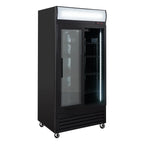 Getränkekühlschrank ECO 630 mit Leuchtaufsatz und Schiebetüren