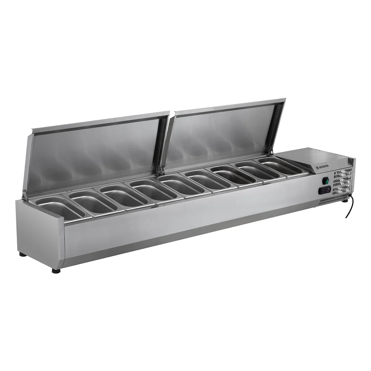 Edelstahl-Kühlaufsatz ECO 9 x GN 1/4