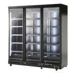 Gastro-Cool GD1600 Getränkekühlschrank 1716 Liter mit 3 Klapptüren, LED Beleuchtung, schwarz