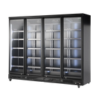 Gastro-Cool GD2200 Getränkekühlschrank 2218 Liter mit 4 Klapptüren, LED Beleuchtung, schwarz