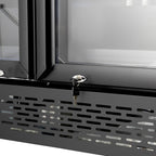Gastro-Cool GD2200 Getränkekühlschrank 2218 Liter mit 4 Klapptüren, LED Beleuchtung, schwarz