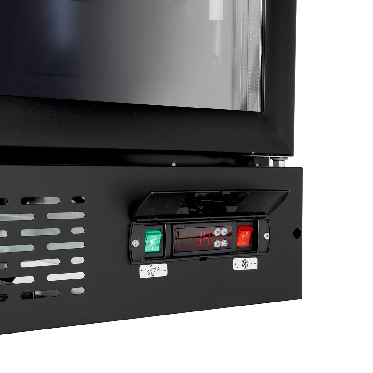 Gastro-Cool GD2200 Getränkekühlschrank 2218 Liter mit 4 Klapptüren, LED Beleuchtung, schwarz