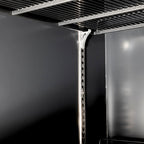 Gastro-Cool GD2200 Getränkekühlschrank 2218 Liter mit 4 Klapptüren, LED Beleuchtung, schwarz