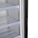 Gastro-Cool GD1050 Getränkekühlschrank 1060 Liter mit 2 Klapptüren, LED Beleuchtung, silber