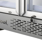 Gastro-Cool GD1050 Getränkekühlschrank 1060 Liter mit 2 Klapptüren, LED Beleuchtung, silber