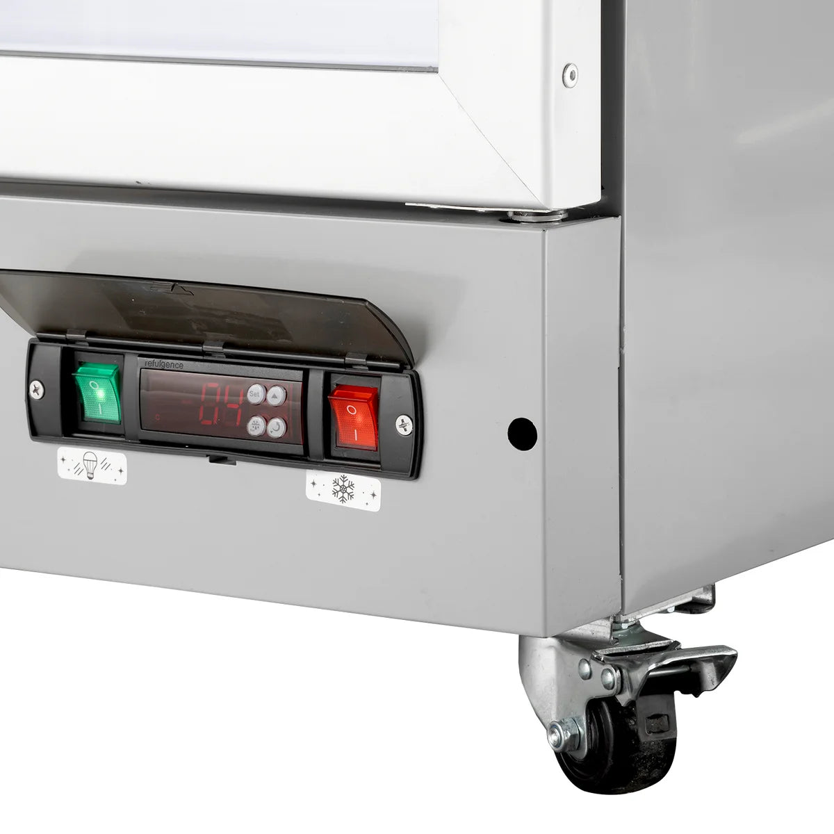 Gastro-Cool GD1050 Getränkekühlschrank 1060 Liter mit 2 Klapptüren, LED Beleuchtung, silber