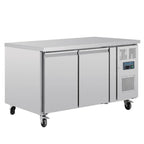 Polar U-Serie Bäckerei-Kühltisch EN 60x40 2 Türen 427 Liter auf Rollen