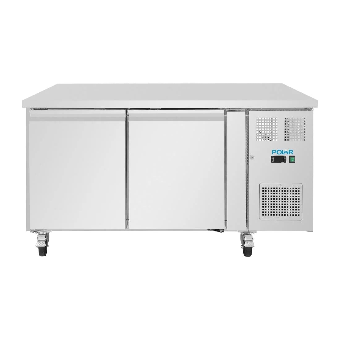 Polar U-Serie Bäckerei-Kühltisch EN 60x40 2 Türen 427 Liter auf Rollen