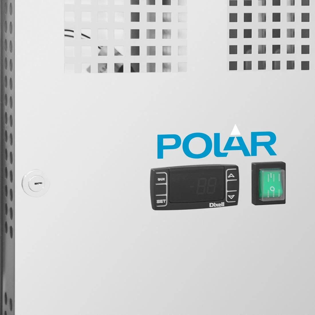 Polar U-Serie Bäckerei-Kühltisch EN 60x40 2 Türen 427 Liter auf Rollen