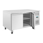 Polar U-Serie Bäckerei-Kühltisch EN 60x40 2 Türen 427 Liter auf Rollen