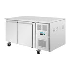 Polar U-Serie Bäckerei-Kühltisch EN 60x40 2 Türen 427 Liter auf Rollen