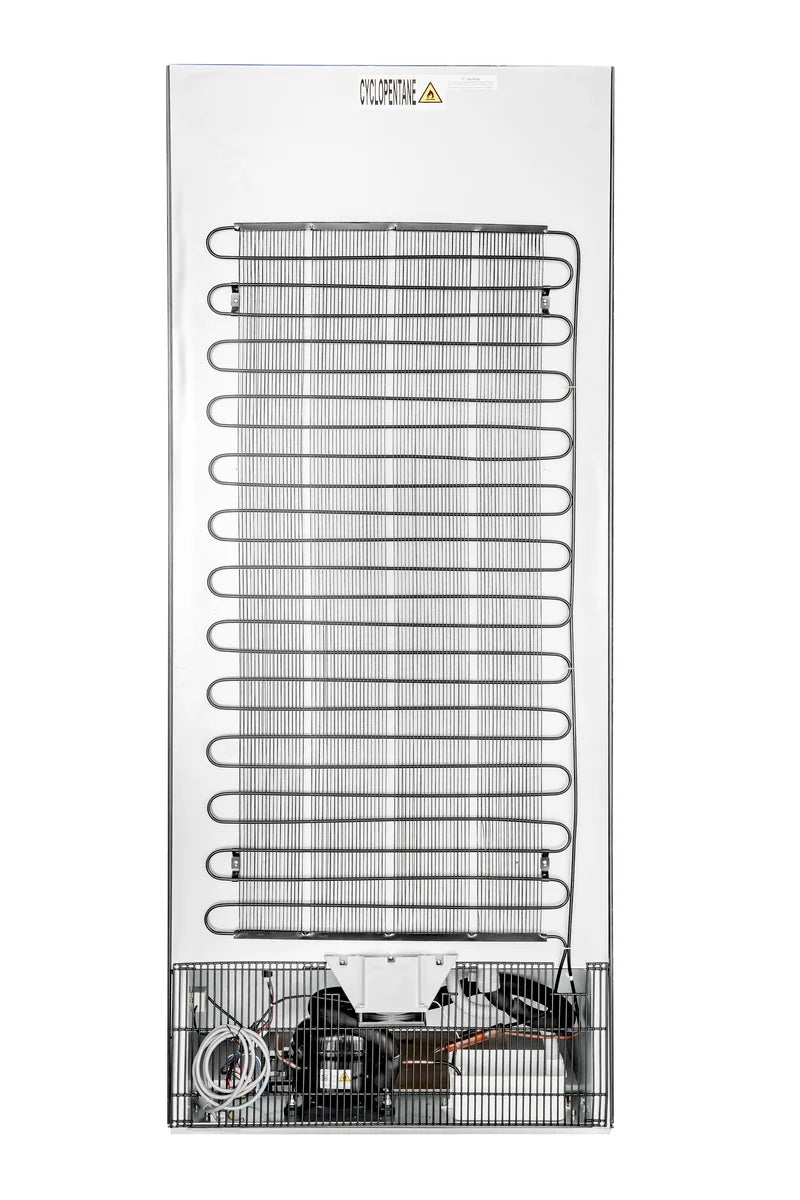Lagerkühlschrank ECO 600 mit Glastür, Innenraum aus Kunststoff, schwarz