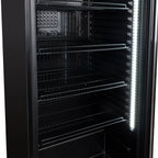 Getränkekühlschrank GKSE360, 360 Liter Kühlraumvolumen, 5 verstellbare Einlegeböden, Innenbeleuchtung, Abschließbar, Schwarz