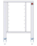 Tecnoeka Edelstahl-Untergestell Evolution Next EKTRS 423, mit Rollen und Auflageschienen