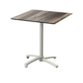 Feros X Cross Terrassentisch Sand gestell + Tropical Wood HPL 70x70 cm