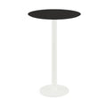 Feros Urban Stehtisch Weiß frame +  Schwarz HPL Ø70 cm