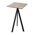 Feros Infinity Tripod Stehtisch Schwarz frame + Moonstone HPL 70x70 cm