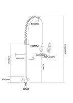 Einloch-Geschirrwaschbrause mit Mischbatterie - 1.000 mm