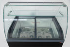 Speiseeisvitrine mit Glas-Schiebedeckel – 6 x 5 L – 273 L – schwarz