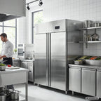 Gastronomie Tiefkühlschrank ECO 1400 GN 2/1 Monoblock, 1350 Liter Kühlraumvolumen, 6 verstellbare Einlegeböden, Robuste Bauweise, Edelstahl