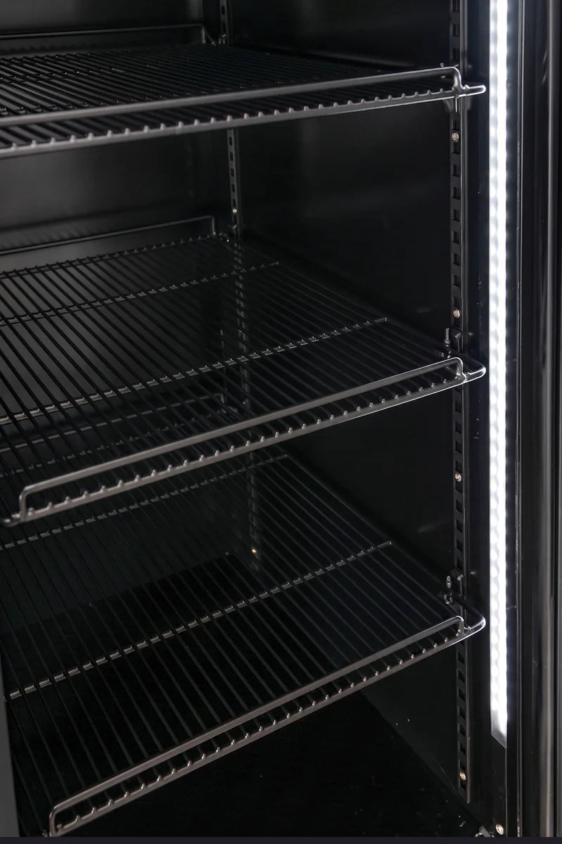Getränkekühlschrank ECO 1000 mit Klapptüren, schwarz