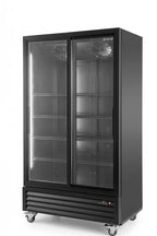 Getränkekühlschrank ECO 1000 mit Schiebetüren, schwarz