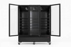 Getränkekühlschrank ECO 1500 mit Klapptüren, schwarz