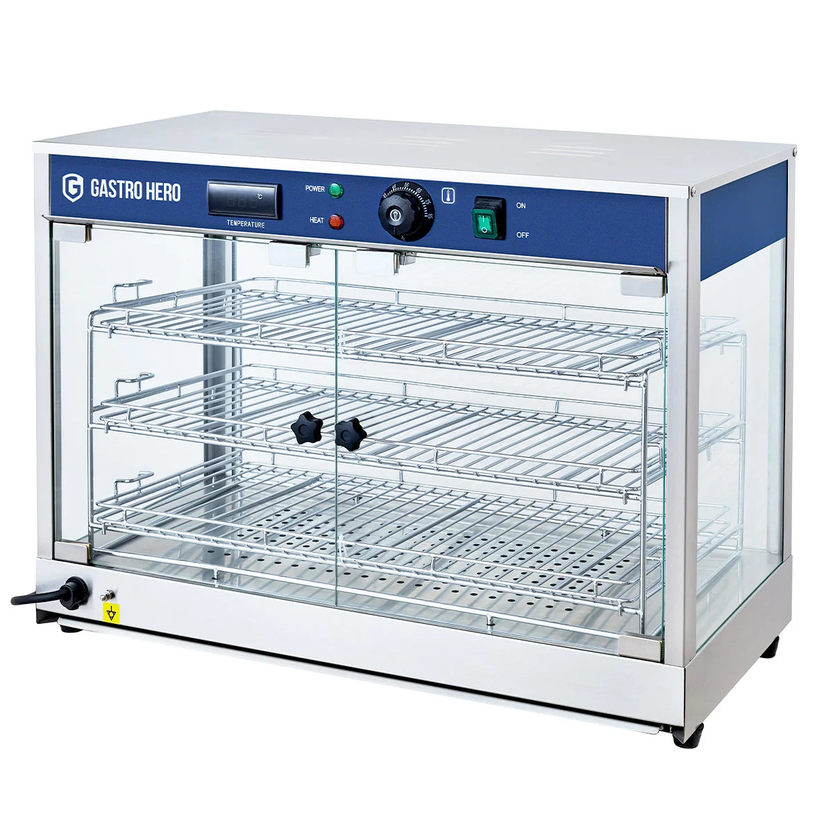 Warmhaltevitrine ECO 700 - mit 3 Ablagen und Beleuchtung