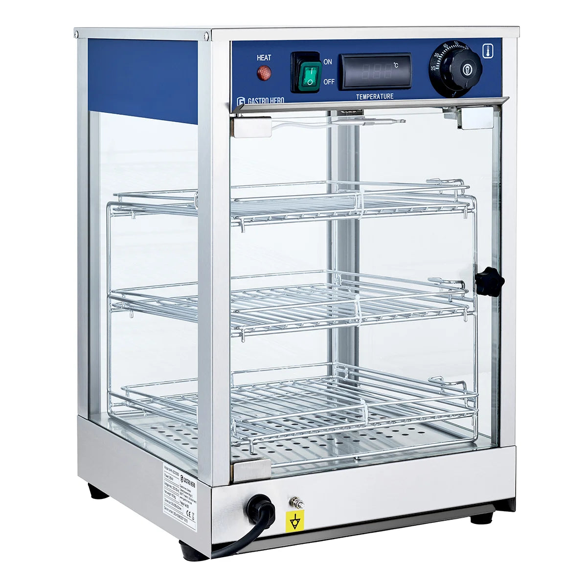 Warmhaltevitrine ECO 350 - mit 3 Ablagen und Beleuchtung
