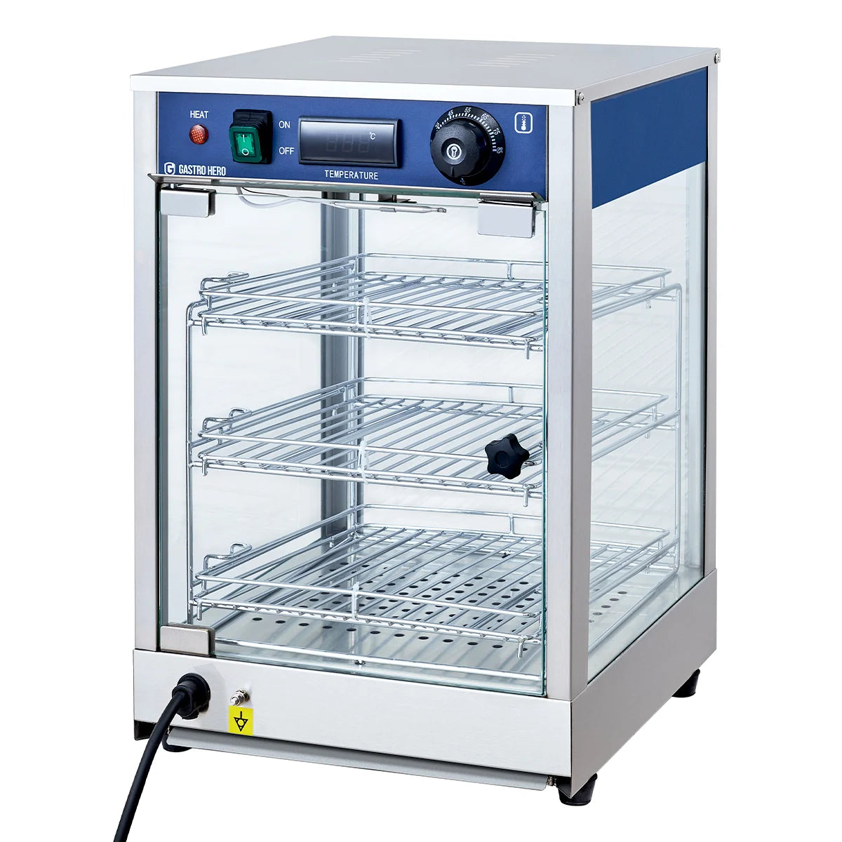 Warmhaltevitrine ECO 350 - mit 3 Ablagen und Beleuchtung