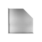 Edelstahl Eckarbeitstisch Basic 1000x600 mm - mit Grundboden und Aufkantung