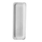 Pappteller Pure rechteckig, weiss, 8x23cm - 250 Stk