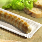 Pappteller Pure rechteckig, weiss, 8x23cm - 250 Stk