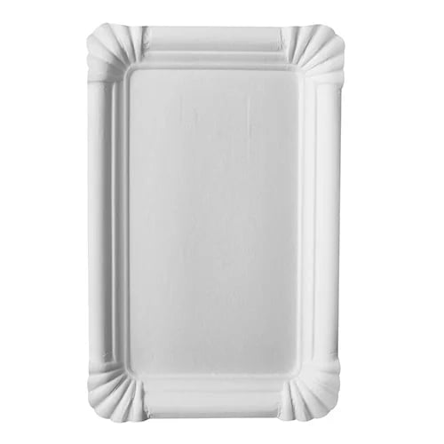 Papstar 250 Teller, Pappe pure eckig 13 cm x 20 cm weiss