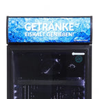 Gastro-Cool DC400 Getränkekühlschrank 400 Liter mit Werbedisplay schwarz/schwarz, LED