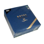 Papstar 50 Servietten ROYAL Collection 1/4-Falz 40 cm x 40 cm dunkelblau