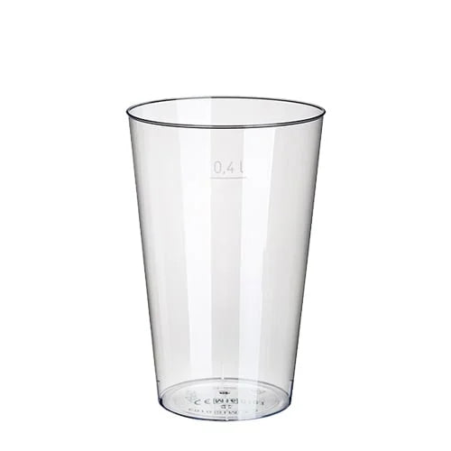 Papstar 50 Trinkbecher, PS 0,4 l Ø 9 cm x H: 13 cm glasklar