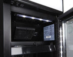 Gastro-Cool DC130 Getränkekühlschrank Slim 150 Liter schwarz/schwarz, LED