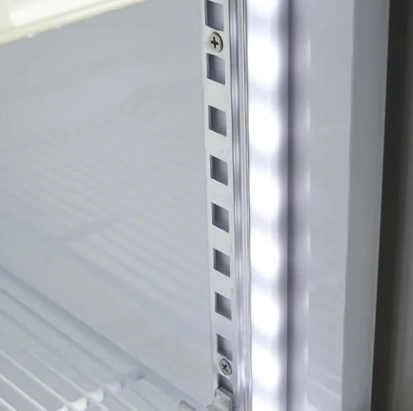 Gastro-Cool DC280 Getränkekühlschrank 229 Liter mit Werbedisplay schwarz/weiß, LED