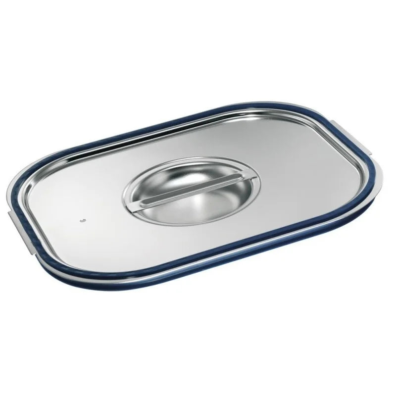 B.PRO Edelstahl GN-Deckel GN  1/2 mit Formschlussdichtung für Gastronorm-Behälter mit Bügelgriffen