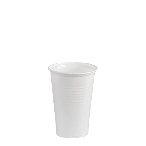 Papstar 100 Trinkbecher, PP 0,2 l Ø 7,03 cm x H: 9,9 cm weiss